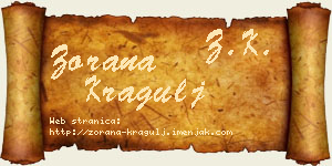 Zorana Kragulj vizit kartica